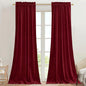 StangH Red Velvet Curtains 42 x 84 inches Luxury Thermal Insulated Doorway Room Dividers Christmas Holiday Home Decoration for Bedroom/Theater/Patio Door, W42 x L84, 2 Panels