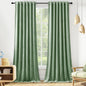 AUSSPVOCT Sage Green Velvet Curtains 96 Inches for Bedroom, Thermal Insulated Super Soft Room Darkening Curtains Luxury Window Drapes for Living Room Nursery, Back Tab Rod Pocket, W52 x L96, 2 Panels
