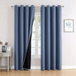 ChrisDowa 100% Blackout Curtains 120 inch Long for Bedroom with Black Liner, 2 Thick Layers Total Blackout Thermal Insulated Grommet Long Window Curtains 2 Panels Set (Stone Blue, 52 x 120 Inch)