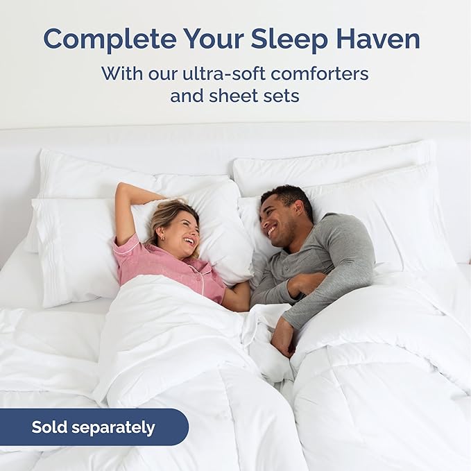 Wrap Around Dust Ruffle Bed Skirt - Navy Blue - for Queen Size Beds with 18 Inch Drop - Elastic Strap - Adjustable Pleated Bedskirt with Brushed Fabric and Wrinkle Free - for Women, Men, Kids & Teens