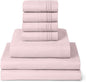 Mellanni Split King Sheet Set - 7-Piece Iconic Collection Bedding, (Including 4 Pillowcases), 16-Inch Deep Pocket, Easy Care, Extra Soft, Cooling Sheets, Brushed Microfiber - Blush Pink