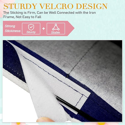 Ozzptuu Bedside Storage Caddy/Bedside Hanging Storage Bag for Headboards Bunk Beds Dorm Rooms Book Phone Magazine Holder (Navy Blue)