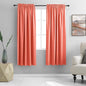 DONREN Room Darkening Rod Pocket Curtain Panels - Thermal Insulated Curtains for Living Room (Coral,42 W x 72 L Inch,2 Panels)
