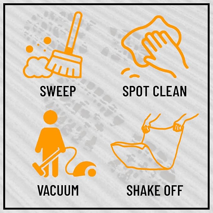Ottomanson 6'6" x 47' Hallway Runner with Scraper Pile Extra Durable Non-Slip Rug Mat for Indoor & Outdoor Use - Ideal for Kitchen, Entryway, Patio & Garage - High-Traffic Carpet, Red