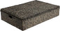 happimess BSK2015C Holden 30" Classic Costal Hand-Woven Hyacinth Wicker Under Bed Storage Basket with for Storage and Decoration in Bathroom, Bedroom, Closet, Entryway, Black