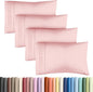 Queen Pillow Cases Set of 4 - Ultra Soft Hotel Quality Pillowcase Covers - Comfy, Cozy & Wrinkle Free - Shrinkage, Stain & Fade Resistant - Machine Washable Pillow Protectors - 4 Piece Set - Baby Pink