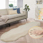 Shag Faux Bunny Washable Fluffy Fur Rug Runners for Hallways Camel Plush Area Rugs for Living Room Bedroom Faux Sheepskin Rug 2x6 Shaped Nursery Rugs