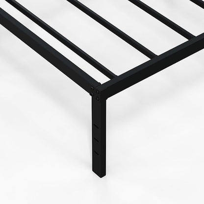 18 Inch Narrow Twin Bed Frames Heavy Duty No Box Spring Needed Metal Platform with Maximum Storage, Easy Assembly, Noise Free, Black