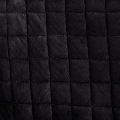 Touch of Class Camden Luxury Bedding | Neutral Onyx Black Color | Classic Fitted Bedspread | Faux Suede Box Quilted Design | Designed 2 Piece Set Includes Twin Bedspread and 1 Standard Sham
