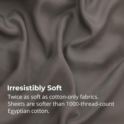 Cariloha Aloha Soft 4-Piece Sheet Set | Shade Gray | King | Made from 100% Viscose derived from Bamboo | Introductory Sheet Line