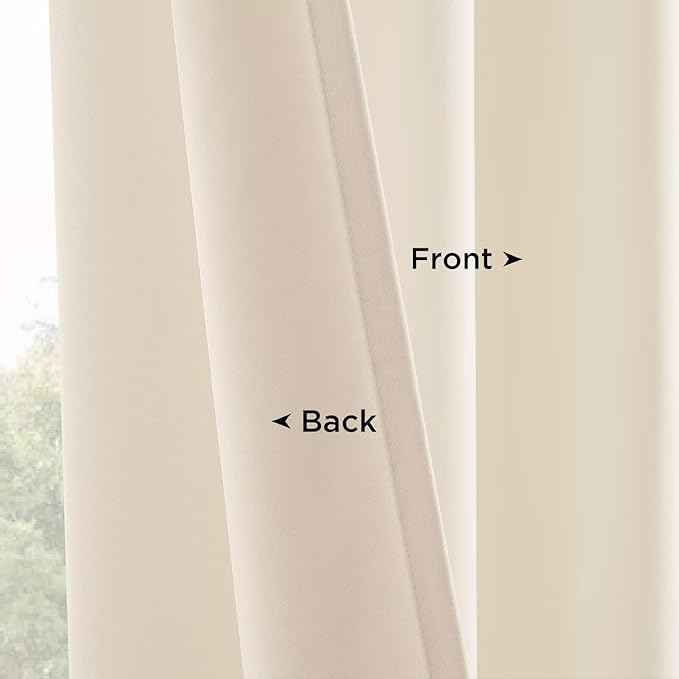 Joydeco Velvet Curtains White Blackout Curtains Thermal Insulated 63 inches Long Window Curtains Super Soft Room Darkening Drapes for Bedroom Living Room Elegant Rod Pocket 2 Panels Cream White