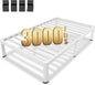 MAF 14 Inch Twin Metal Platform Bed Frame White with Round Corner Legs, 3000 LBS Heavy Duty Steel Slats Support, Noise Free, No Box Spring Needed, Easy Assembly