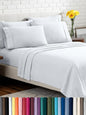 Bare Home Hotel Luxury Full XL Sheet Set, Extra Soft - 6 Piece Set - Deep Pockets - Easy Fit - Cooling & Breathable - Wrinkle, Fade, Stain Resistant - Includes 4 Pillowcases (Full XL, White)