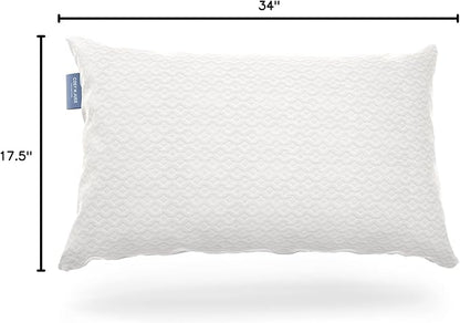 Cosy House Collection Luxury Rayon Derived from Bamboo Shredded Memory Foam Pillow - Adjustable & Removable Fill - Cool & Breathable Cover with Zipper for Side, Back, & Stomach Sleepers (King)