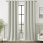 ChrisDowa 100% Blackout Greyish Beige Solid Curtains 96 Inches Long 2 Panels for Bedroom Living Room,Farmhouse Room Darkening Thermal Insulated Soundproof Grommet Top Window Treatment Drapes,52x96