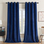 Joydeco Royal Blue Velvet Curtains 72 Inches Long, Luxury Grommet Blackout Curtain 2 Panels, Thermal Insulated Privacy Room Darkening Window Drapes for Bedroom Living Room Home Theatre (52Wx72L)