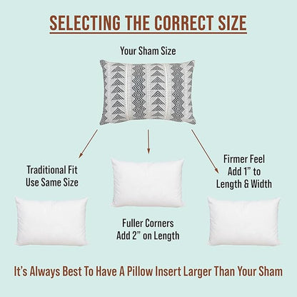 Pillowflex Synthetic Down Alternative Pillow Inserts for Shams - Comfy Pillows for Sleeping, Perfect Pillow & Best Sleeping Pillows, Handmade Down Alternative Throw Pillow Inserts - (21x27 Set of 2)
