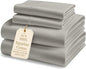 LANE LINEN 100% Egyptian Cotton Bed Sheets California King - 1000 Thread Count, Soft & Comfy Luxury Hotel Like Thick Bedding Sheets & Pillowcase Set, Machine Wash 15" Deep Pocket Sheet Set - Silver