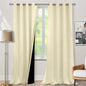 BGment Thermal Insulated 100% Blackout Curtains 96 Inch Length 2 Panels, Total Light Blocking Curtains for Bedroom, Grommet Window Drapes with Thick Black Liner, 55 Inch Wide Each Panel, Cream