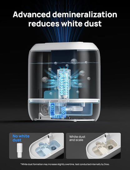 Dreo Smart Humidifiers for Bedroom, Top Fill 4L Supersized Humidifier Large Room with 28 dB, 36H Runtime, Touch/APP/Voice Control, Nightlight, Cool Mist Humidifiers for Baby, Plants, Indoor, Blue