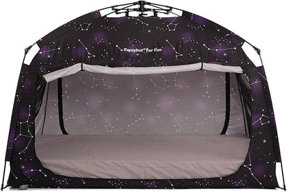 Indoor Instant Privacy Bed Tent for Sleeping,Quick Set-up Bed Canopies,Portable Bed Drapes with Large Space and 3 Doors (Starry, Twin)