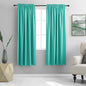 DONREN Blackout Curtains for Bedroom Drapes Turquoise Window Curtains - 2 Panels Thermal Insulated Rod Pocket Nursery Curtains,42 W x 72 L