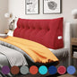 WOWMAX 100% Cotton Corduroy Headboard Pillow – California King Size Back Support Reading Wedge for Bed & Daybed, Plush Handmade Bolster Cushion with Removable Cover, Cozy Bed Rest Pillow, Red