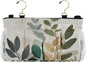 Bedside Caddy Hanging Bunk Bed Caddy Bed Organizer Hanging Pocket with 2 Hooks Bedside Storage Organizer Pocket Bag Holder Beige Boho Style Leaves