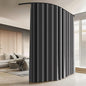 Room Divider Curtains with Ceiling Curtain Track Set Window Curtain for Bedroom,Living Room Total Blackout Thermal Insulated Privacy Ceiling Track Curtain W 15 × H 8 FT Grey drape&Black track