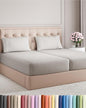 Split King Size 5 Piece Sheet Set - Comfy Breathable & Cooling Bed Sheets Set - Hotel Luxury Bedding for Women, Men, Kids, Teens, Boys & Girls - Deep Pockets and Wrinkle Free - Oeko-Tex - French Grey