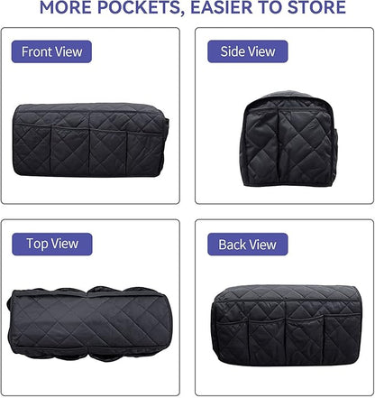 MEHIDFY Armchair Caddy, Waterproof Sofa Armrest Organizer, Non Slip Recliner Organizer, Remote Holder for Recline, Recliner Caddy with 14 Pockets Storage for TV Remote, Phone, Magazine (Black)