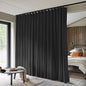 Room Divider Curtains Total Blackout Privacy Curtain Panel Room Thermal Insulated Noise Reduction Curtains for Bedroom Window Living Room Ceiling Track Curtain W 15 ft × H 8 ft Black