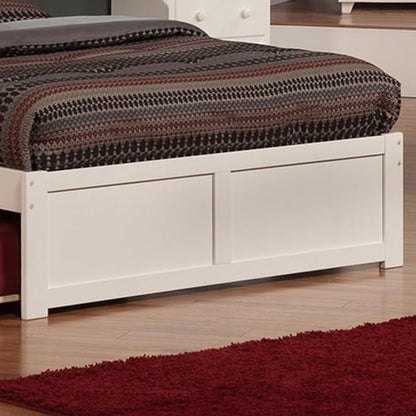 AFI Concord Full Size Platform Bed with Footboard & Full Trundle in White