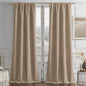 Joydeco Toffee Brown Velvet Curtains 96 Inches 2 Panels, Luxury Thermal Insulated Soft Brown Curtains for Bedroom & Living Room, Room Darkening Velvet Drapes, Rod Pocket (52W x 96L)