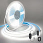COB LED Strip, White LED Strip Lights 32.8ft, Daylight White 6000K LED Light Dimmable LED Strip, CRI92+, 8mm Width, 24V Flexible COB LED Tape Light for TV, Bedroom, Kitchen Cabinet, Closet.