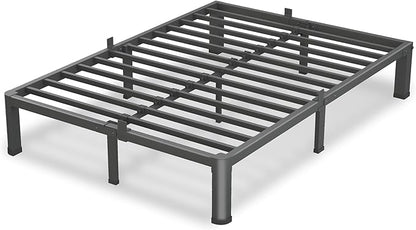 7 Inch Full Size Bed Frame, 3500Lbs Heavy Duty Metal Platform with Round Corner Legs Mattress Slide Stopper, Steel Slat Support No Box Spring Needed, Noise Free, Non-Slip, Easy Assembly