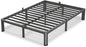 7 Inch Full Size Bed Frame, 3500Lbs Heavy Duty Metal Platform with Round Corner Legs Mattress Slide Stopper, Steel Slat Support No Box Spring Needed, Noise Free, Non-Slip, Easy Assembly