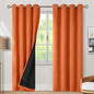 BGment Thermal Insulated 100% Blackout Curtains 84 Inch Length 2 Panels, Total Light Blocking Curtains for Bedroom, Grommet Window Drapes with Thick Black Liner, 52 Inch Wide Each Panel, Burnt Orange