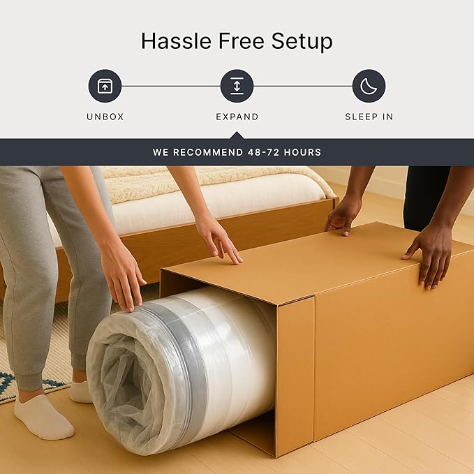 Signature Design by Ashley Chime Hybrid Full 12" Mattress with Gel Memory Foam, Medium Firm, Pressure Relief, Fiberglass Free Mattress in a Box