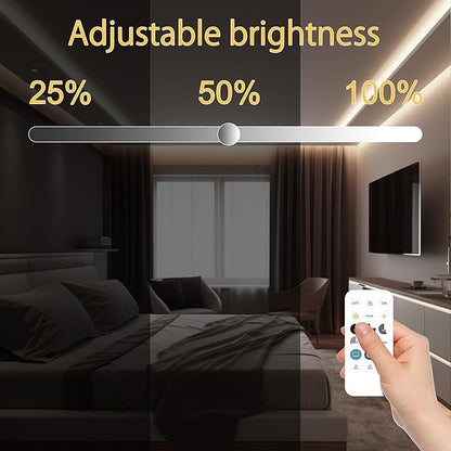COB LED Strip Lights with Remote, 24V 9.84ft Natural White Dimmable LED Light Strips, High Bright 4000K LED Lights with Power Supply for Room, Kitchen, DIY Home Decoration