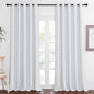 NICETOWN Greyish White Sliding Door Curtain 118 inch Length, Grommet Room Darkening Thermal Curtain Extra Long Sound Dampening for Living Room/Bedroom, W66 x L118, 1 Panel