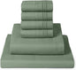 Mellanni Full Sheet Set - 6-Piece Iconic Collection Bedding, (Including 4 Pillowcases), 16-Inch Deep Pocket, Easy Care, Extra Soft, Cooling Sheets, Brushed Microfiber - Sage
