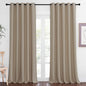NICETOWN Patio Blackout Curtain Panels - Extra Wide Sliding Door Thermal Insulated Drape, Privacy Room Divider Curtain for Bedroom Office (Taupe, 66 x 118 Inch Long)