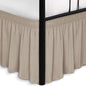 Biscaynebay Wrap Around Bed Skirts with Split Corners for Full Beds 14" Drop, Light Camel Elastic Dust Ruffles Adjustable Easy Fit Wrinkle & Fade Resistant Silky Luxurious Fabric Machine Washable