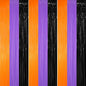 GOER 3.2 ft x 8.2 ft Metallic Tinsel Foil Fringe Party Backdrop for Halloween Birthday Graduation New Year's Party Decorations(3 Packs,Black&Orange&Purple)