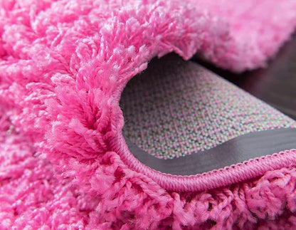 Unique Loom Solid Shag Collection Area Rug (10' x 13' Rectangle, Taffy Pink)