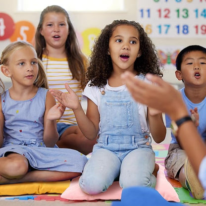 Geetery 12 Pcs Floor Pillows for Classroom Bulk Square Seating Cushions for Floor Chair School Kindergarten Reading Corner, 15.7'' Large Thick Meditation Cushions Yoga Nursery Daycare (Candy Color)