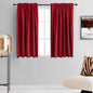 DONREN Red Blackout Curtains Thermal Insulated Room Darkening Rod Pocket Curtains for Dining Room (42 by 54 Inch,2 Panels)
