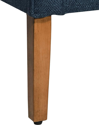 HomePop Barrel Shaped Accent Chair,Arm Rest, WOOD AND POLYESTER,Blue Medium