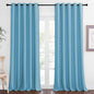 NICETOWN Sliding Door Window Treatment Blackout Patio Door Curtain Panels, Privacy Thermal Drapes for Bedroom Living Room Department with Grommet Top (Teal Blue, W66 x L110)